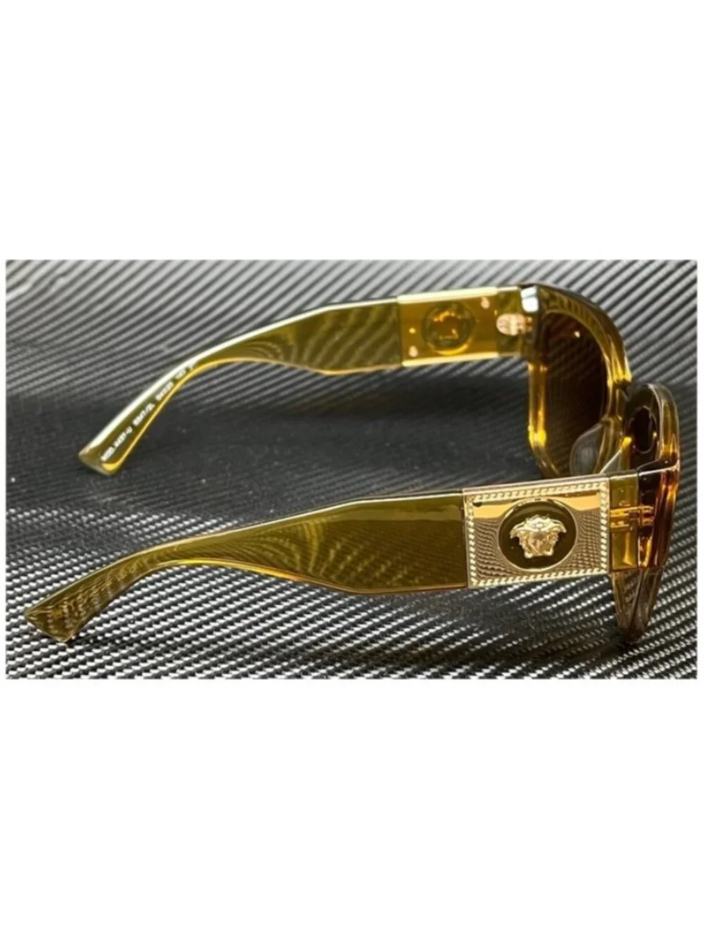 New Versace Women Transparent Honey Sunglasses 54-20-140